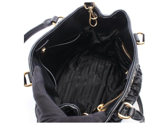 Borsa 2-Way Prada in pelle nera Nero - vista 3