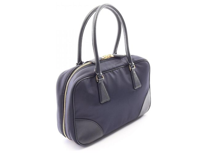 Borsa 2-Way Prada RE-EDITION 1978 RE-NYLON TESSUTO+SAFFIANO Nero Blu navy - vista 2