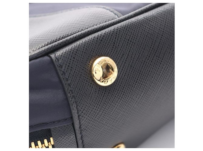 Borsa 2-Way Prada RE-EDITION 1978 RE-NYLON TESSUTO+SAFFIANO Nero Blu navy - vista 7