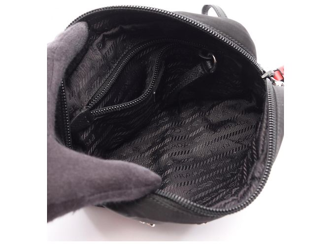 Saffiano Borsa/Pouch Prada TESSUTOT SMALTO Nero Multicolore - vista 3