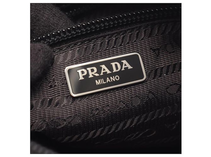 Saffiano Borsa/Pouch Prada TESSUTOT SMALTO Nero Multicolore - vista 4