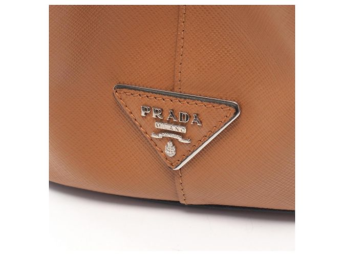 Borsa Tote Prada Galleria 2-Way Marrone Nero Bianco - vista 5