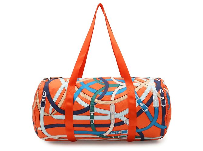 Hermès Borsa a tracolla Hermes AirSilk Duffle 44 Blu Multicolore Arancione - vista 2
