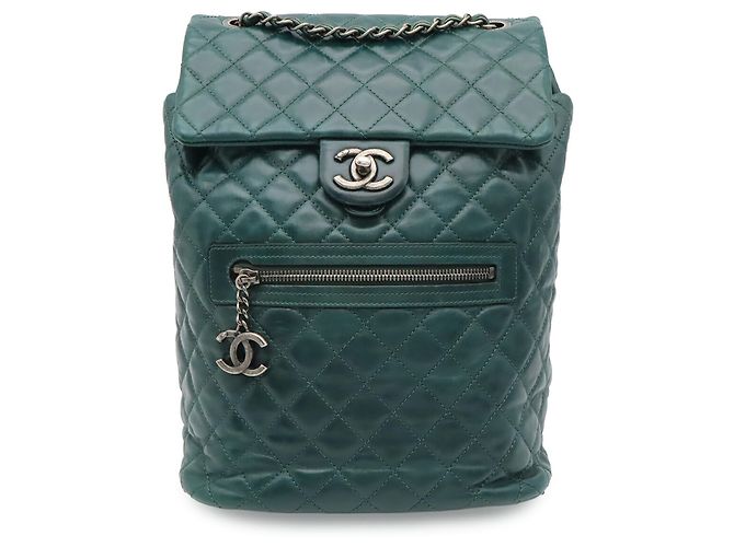 Zaino Chanel Matelassé Coco Mark Verde scuro - vista 2