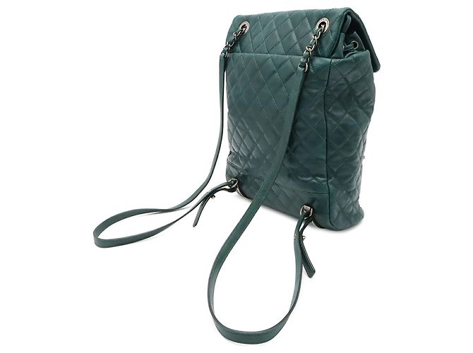 Zaino Chanel Matelassé Coco Mark Verde scuro - vista 3