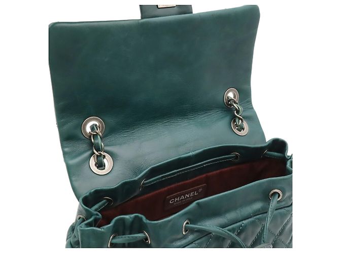 Zaino Chanel Matelassé Coco Mark Verde scuro - vista 8