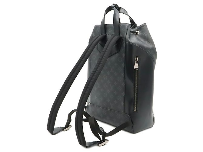Zaino Louis Vuitton Monogram Eclipse Marrone Nero - vista 3