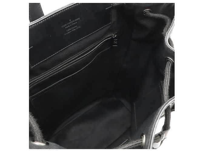 Zaino Louis Vuitton Monogram Eclipse Marrone Nero - vista 7