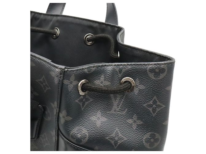 Zaino Louis Vuitton Monogram Eclipse Marrone Nero - vista 8