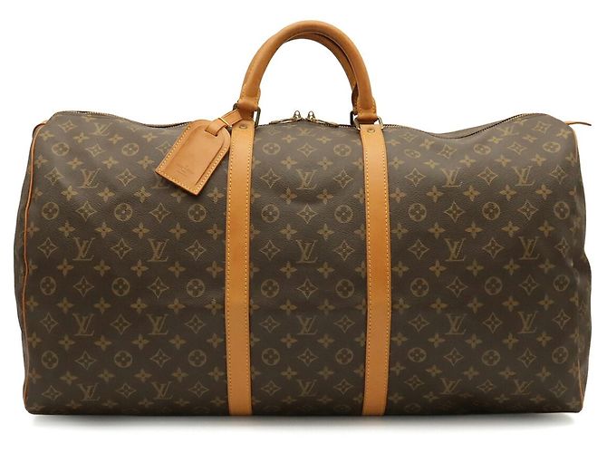 Borsa da viaggio a mano Louis Vuitton Monogram Keepall 60 Marrone - vista 2