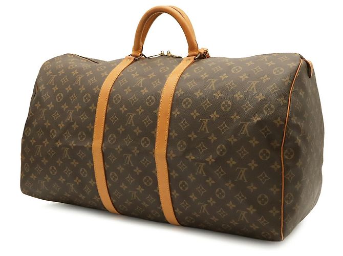 Borsa da viaggio a mano Louis Vuitton Monogram Keepall 60 Marrone - vista 3