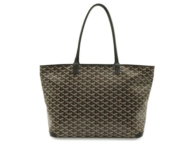 Goyard Atlua MM Tote Bag Braun Schwarz Weiß - Ansicht 2