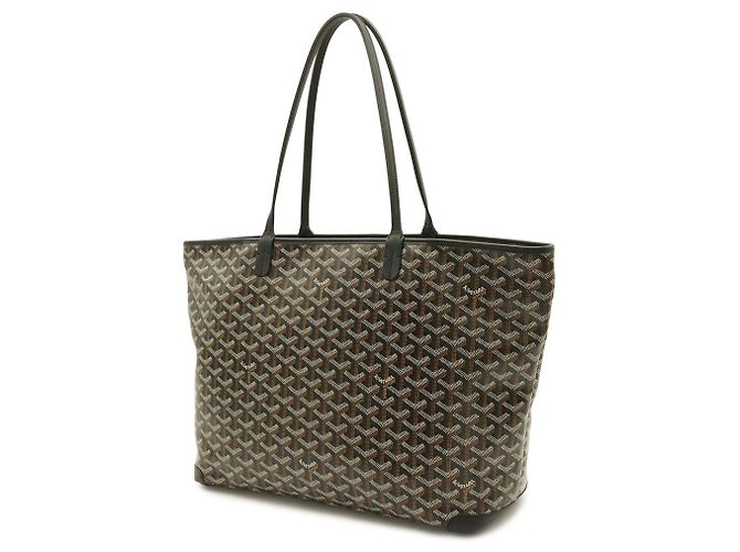 Goyard Atlua MM Tote Bag Braun Schwarz Weiß - Ansicht 3