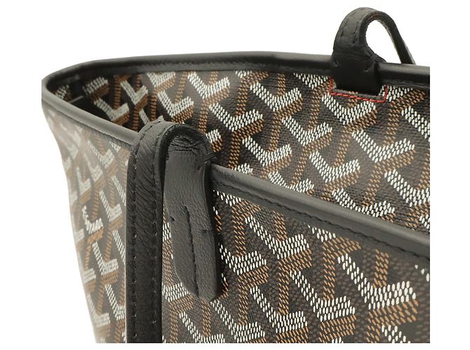 Goyard Atlua MM Tote Bag Braun Schwarz Weiß - Ansicht 5