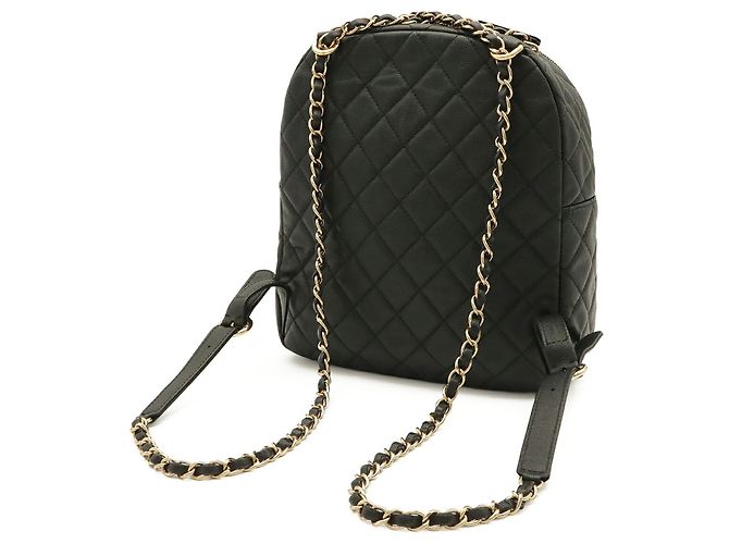 Chanel Matelassé Coco Mark Chain Rucksack Schwarz - Ansicht 3