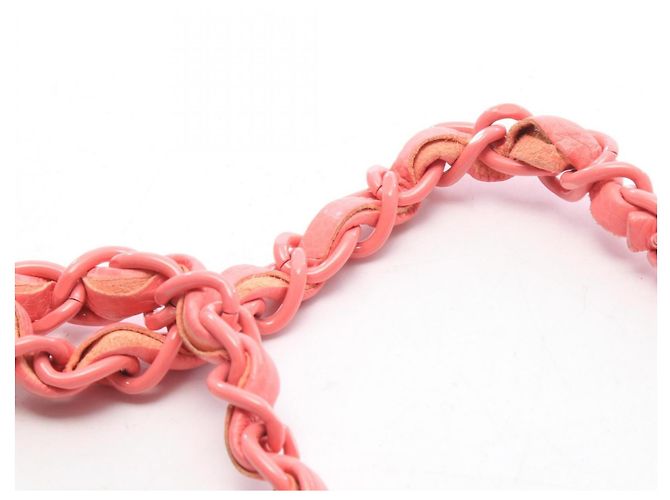 Bolsa de Ombro Chanel Mini Matelassé em Rosa - vista 7