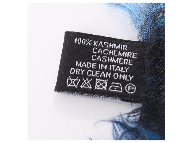 Estola de cashmere Chanel Azul Multicor - vista 3