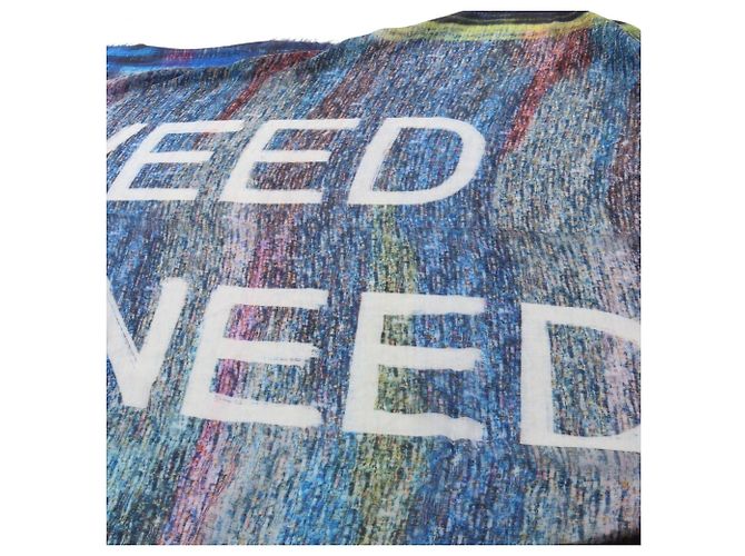 Estola de cashmere Chanel Azul Multicor - vista 5