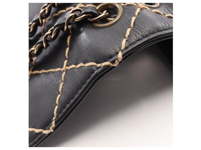 Borsa a mano Chanel Wild Stitch Nera Nero - vista 12