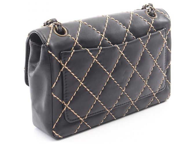 Borsa a mano Chanel Wild Stitch Nera Nero - vista 2