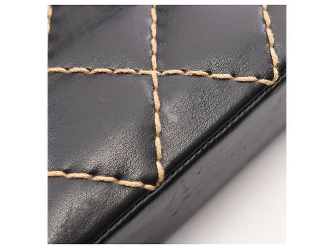 Borsa a mano Chanel Wild Stitch Nera Nero - vista 7