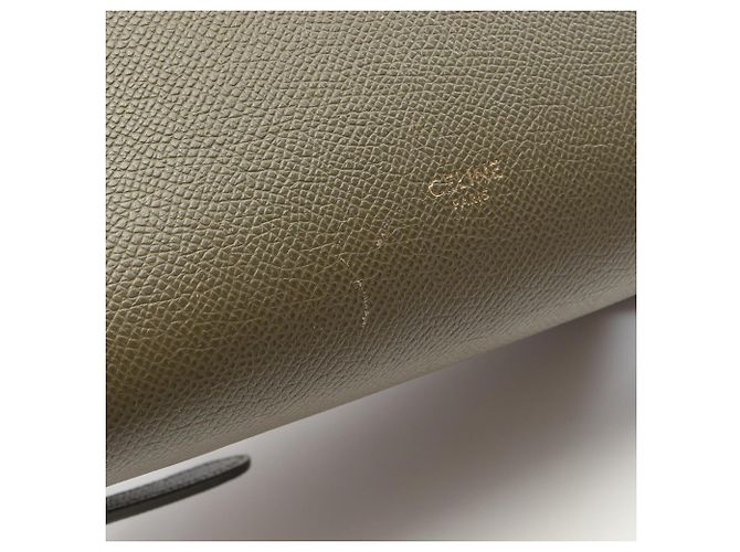 Céline Celine Belt Bag Micro - Borsa a mano in pelle Khaki Cachi - vista 11