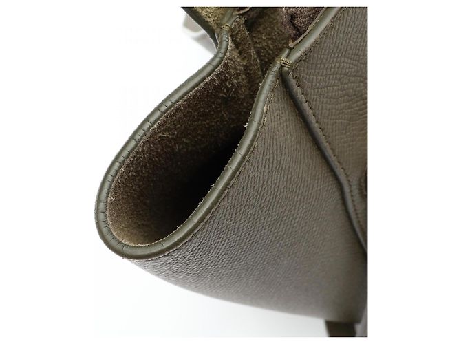 Céline Celine Belt Bag Micro - Borsa a mano in pelle Khaki Cachi - vista 13