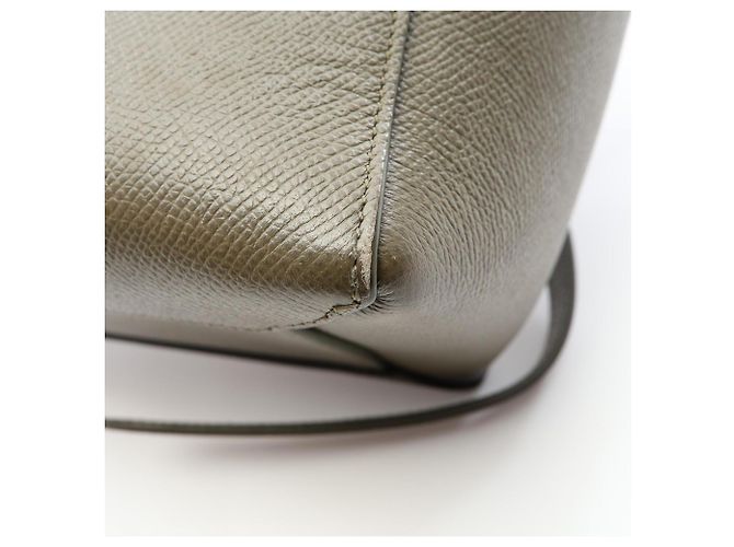 Céline Celine Belt Bag Micro - Borsa a mano in pelle Khaki Cachi - vista 9