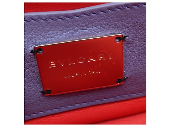 Bulgari Borsa a tracolla Bvlgari Serpenti Cabochon Metallic Porpora Metallico - vista 4
