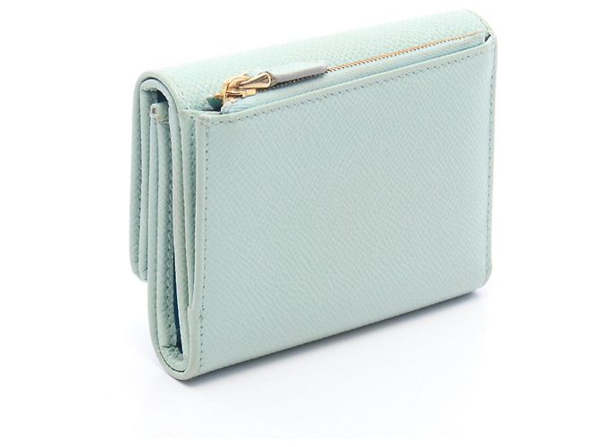 Bulgari Cartera tri-fold Bvlgari de piel verde - vista 2