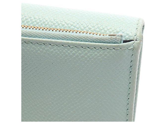 Bulgari Cartera tri-fold Bvlgari de piel verde - vista 9