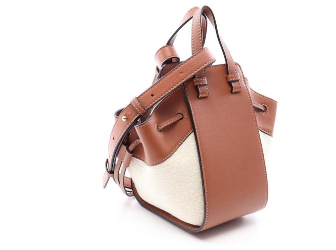Borsa Loewe Hammock con coulisse Mini Marrone Crudo - vista 2