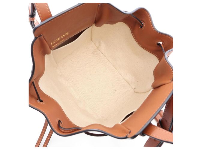 Borsa Loewe Hammock con coulisse Mini Marrone Crudo - vista 3