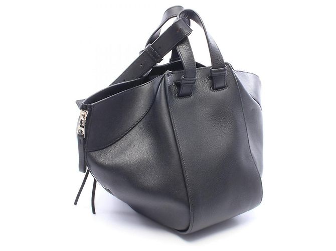 Borsa Loewe Hammock - Piccola borsa a mano in pelle nera Nero - vista 2