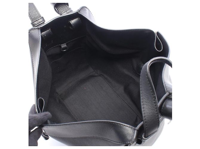 Borsa Loewe Hammock - Piccola borsa a mano in pelle nera Nero - vista 3