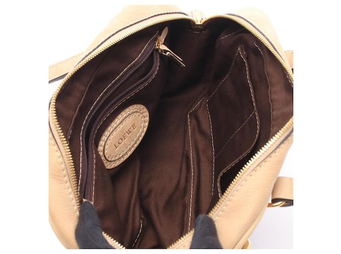 Borsa Loewe Madrid Anagram con Nappina Beige - vista 3