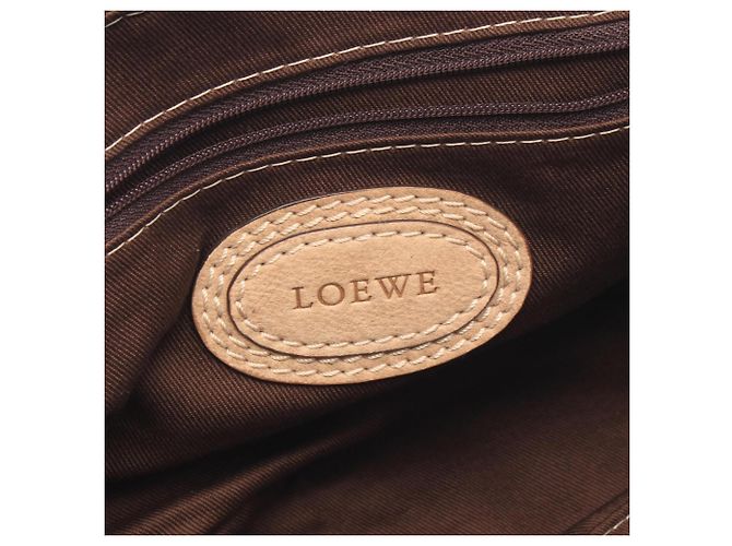 Borsa Loewe Madrid Anagram con Nappina Beige - vista 4