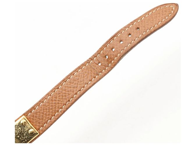 Hermès Kelly Uhr Goldplattiert Leder - Ansicht 17