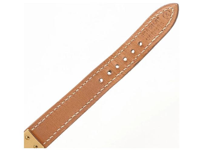 Hermès Kelly Uhr Goldplattiert Leder - Ansicht 18