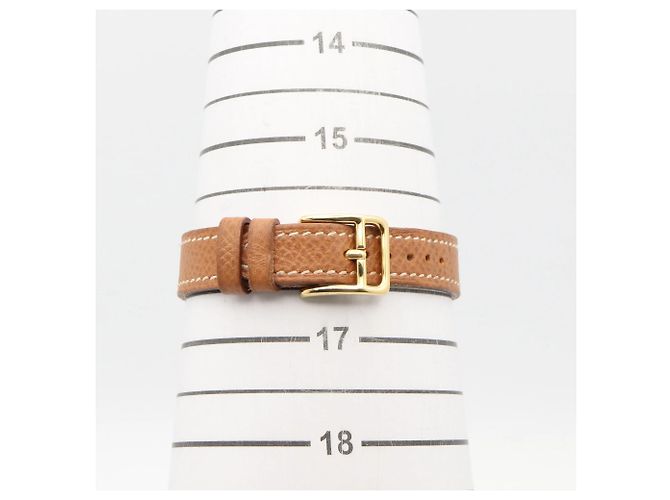 Hermès Kelly Uhr Goldplattiert Leder - Ansicht 8