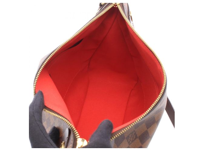 Borsa a tracolla Louis Vuitton Duomo Marrone Damier ebene - vista 3