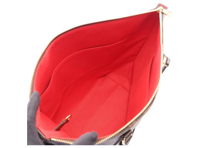 Borsa Tote Louis Vuitton Totally MM Damier Ebene Marrone - vista 3
