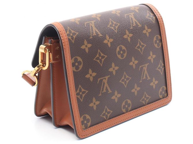 Borsa a tracolla Louis Vuitton Dauphine Mini Monogram Reverse Marrone Beige - vista 2