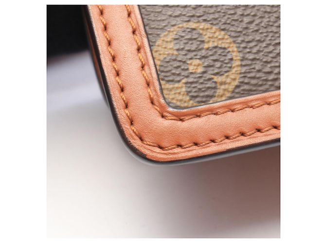 Borsa a tracolla Louis Vuitton Dauphine Mini Monogram Reverse Marrone Beige - vista 7