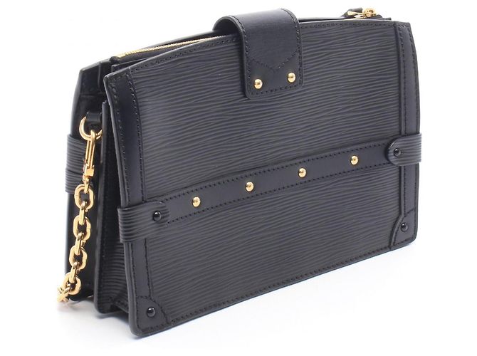 Clutch Trunk Louis Vuitton in pelle Epi nera Nero - vista 2