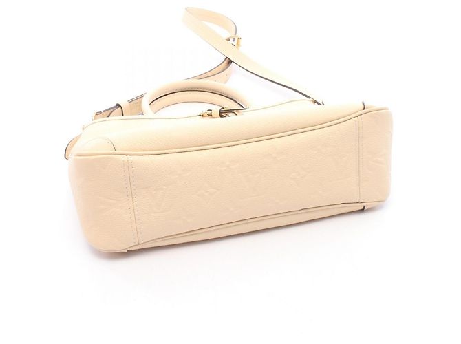 Borsa Louis Vuitton Trianon PM Monogram Empreinte Beige Crudo - vista 6