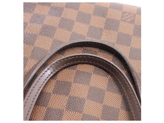 Borsa Tote Louis Vuitton Neverfull MM Damier Ebene Cerise Marrone - vista 10