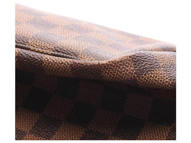 Borsa Tote Louis Vuitton Neverfull MM Damier Ebene Cerise Marrone - vista 7