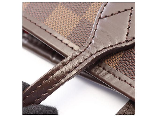 Bolso Tote Louis Vuitton Neverfull MM Damier Ebene Castaño - vista 10