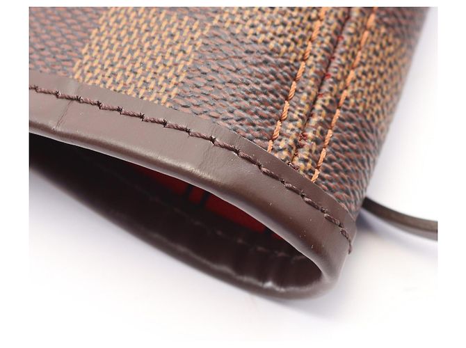 Bolso Tote Louis Vuitton Neverfull MM Damier Ebene Castaño - vista 11